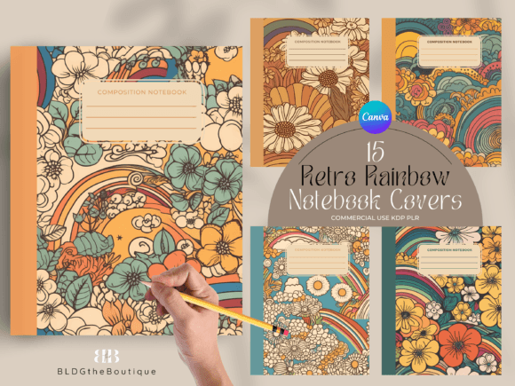 70s Retro KDP Composition Notebook Cover