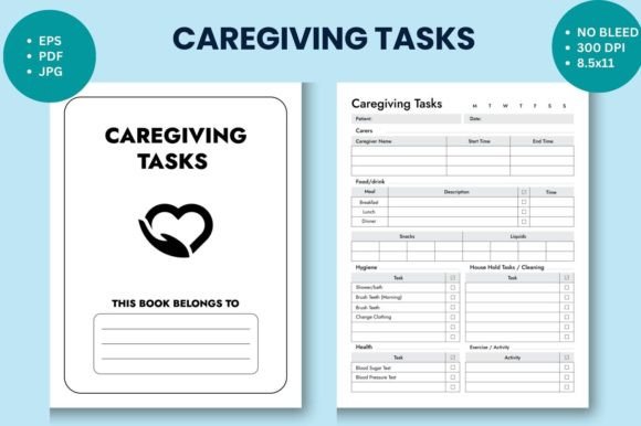 Caregiver Checklist Daily Log Sheet KDP
