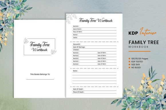 Family Tree Workbook KDP Interior Essentials