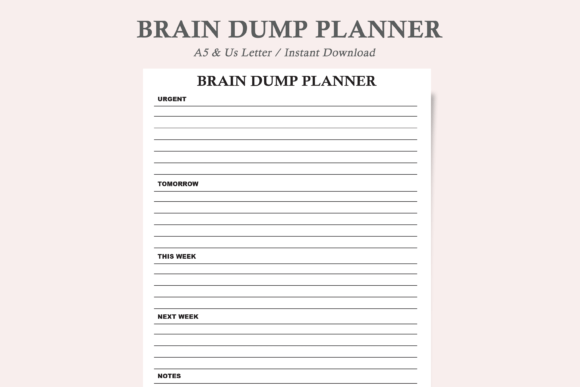 The Brain Dump Planner as a Modern Thought Organizer