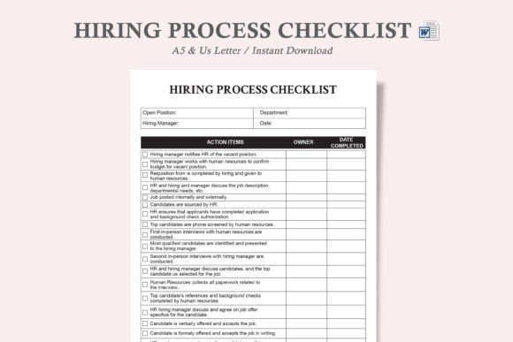Your Essential Hiring Checklist Template