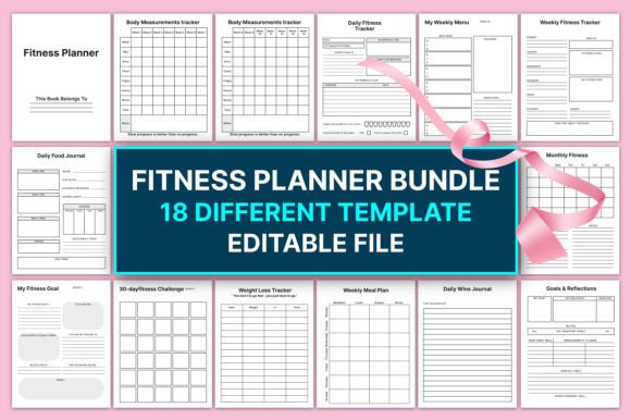Your Ultimate Tool for Fitness Success: The Editable Fitness Planner Bundle for KDP